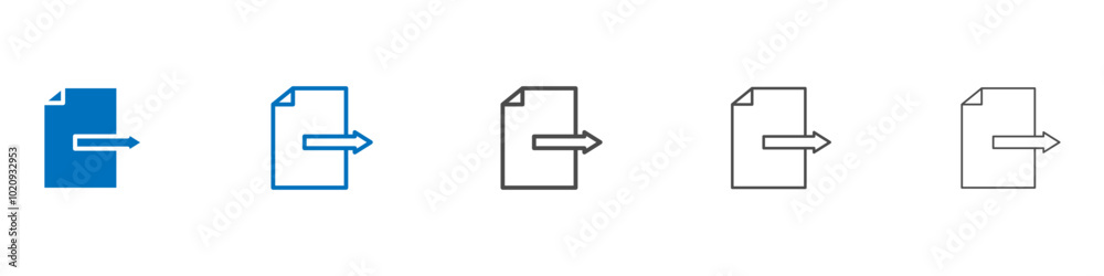 Export icon Isolated flat vector in outline Export icon Isolated flat vector in outline