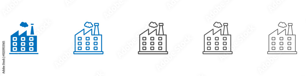 Factory icon Isolated flat vector in outline Factory icon Isolated flat vector in outline