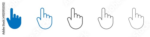 Finger icon Isolated flat vector in outline
