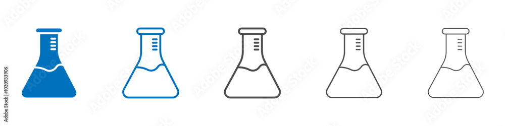 Flask icon Isolated flat vector in outline Flask icon Isolated flat vector in outline