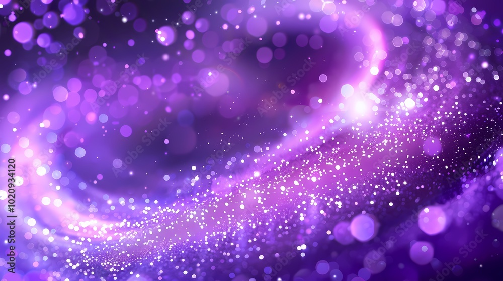 Obraz premium Glittering purple waves create a dreamy and captivating visual effect.