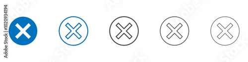 Forbidden icon Isolated flat vector in outline