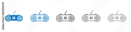 Gaming controller icon Isolated flat vector in outline