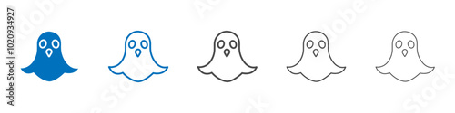 Ghost icon Isolated flat vector in outline