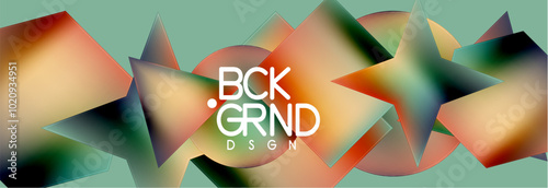 Fluid color geometric shapes abstract background. Vector Illustration For Wallpaper, Banner, Background, Card, Book Illustration, landing page