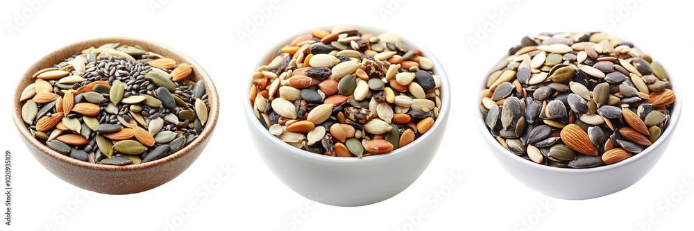 Top view bowl of mixed nuts isolated on transparent PNG background perfect for food-themed illustrations or healthy snack visuals Top view bowl of mixed nuts isolated on transparent PNG background perfect for food-themed illustrations or healthy snack visuals
