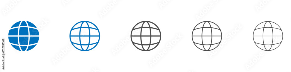 Globe icon Isolated flat vector in outline Globe icon Isolated flat vector in outline