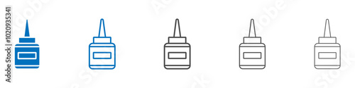 Glue icon Isolated flat vector in outline