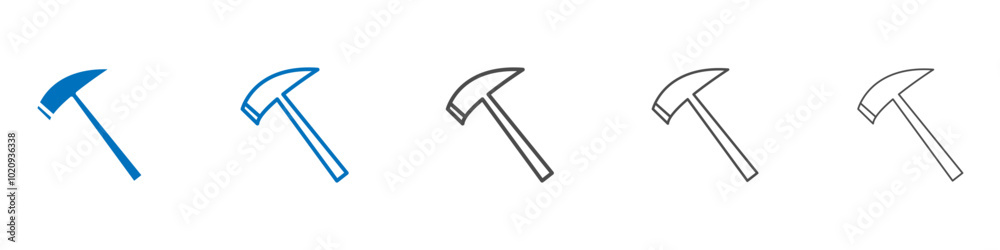 Hammer icon Isolated flat vector in outline Hammer icon Isolated flat vector in outline