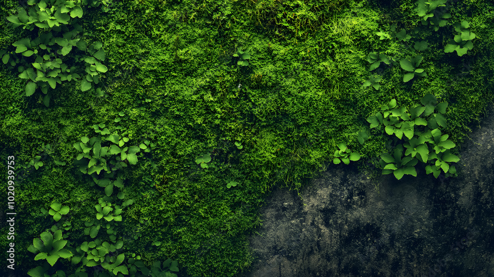 Moss green texture. Moss background. Green moss on grunge texture background. Long web banner. Moss green texture. Moss background. Green moss on grunge texture background. Long web banner.