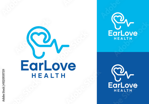 ear love health logo vector design template