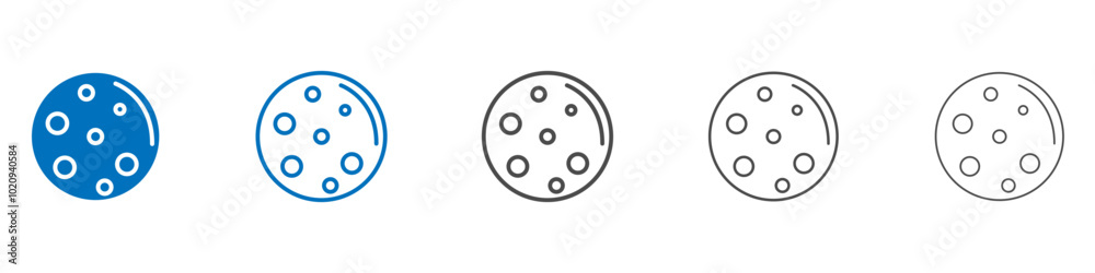 Moon icon Isolated flat vector in outline Moon icon Isolated flat vector in outline