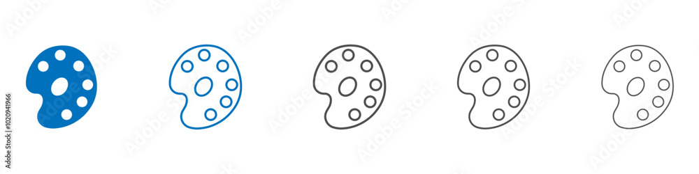 Palette icon Isolated flat vector in outline