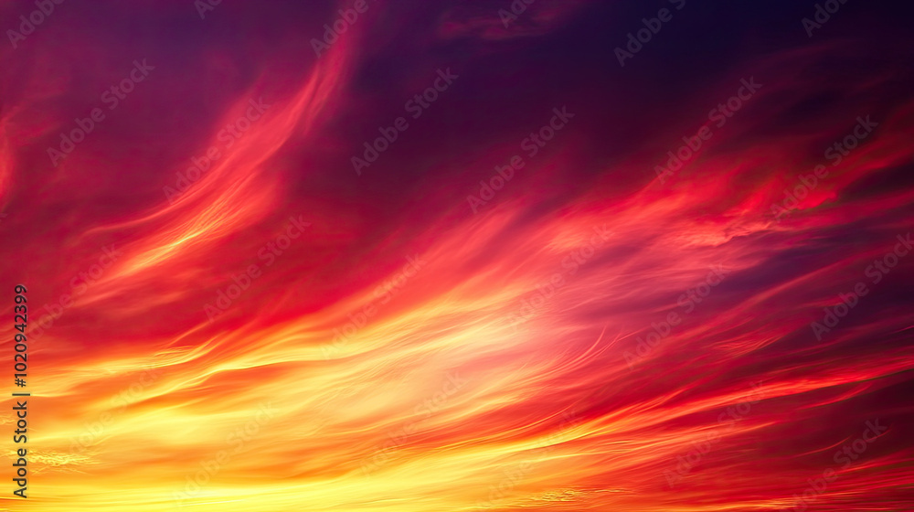 Vibrant sky colors at sunset with swirling clouds and dramatic hues. Vibrant sky colors at sunset with swirling clouds and dramatic hues.