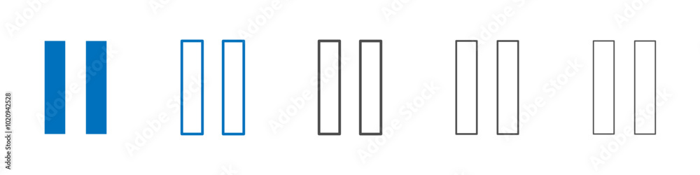 Pause icon Isolated flat vector in outline Pause icon Isolated flat vector in outline
