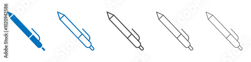 Pen icon Isolated flat vector in outline