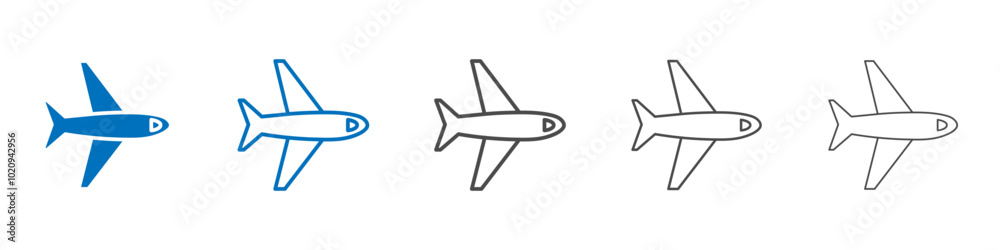 Plane icon Isolated flat vector in outline Plane icon Isolated flat vector in outline