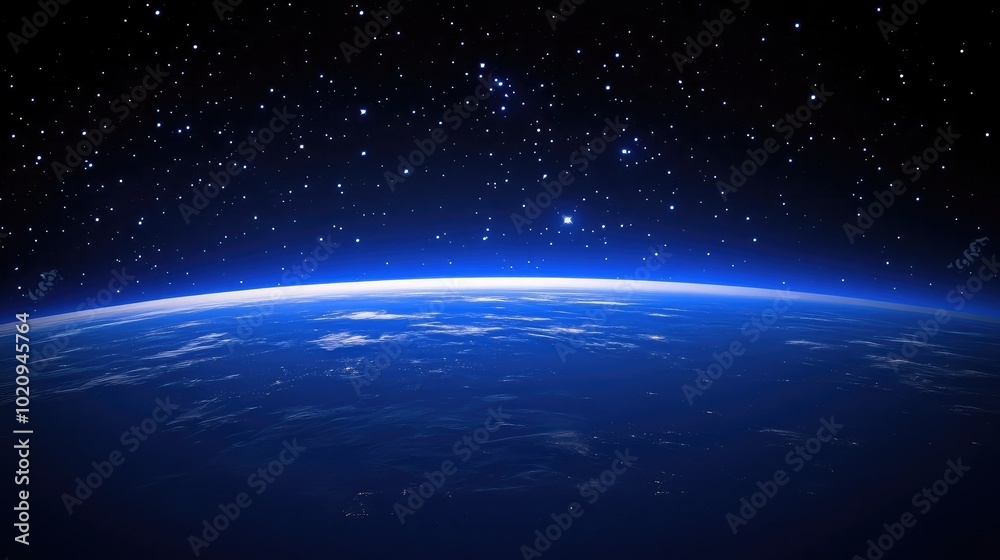 Earth and Stars in Cosmic Space View Earth and Stars in Cosmic Space View