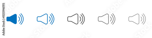 Speaker icon Isolated flat vector in outline