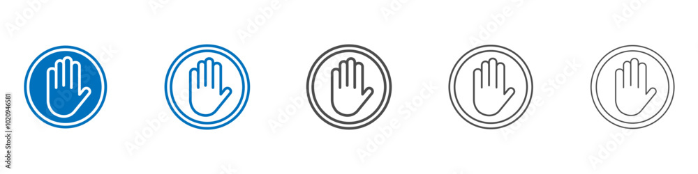 Stop icon Isolated flat vector in outline Stop icon Isolated flat vector in outline