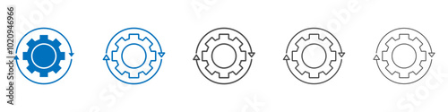 System update icon Isolated flat vector in outline