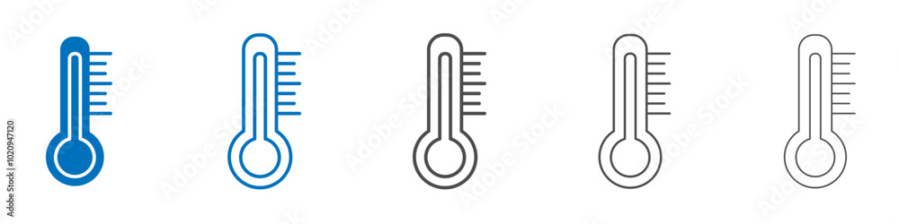Temperature icon Isolated flat vector in outline Temperature icon Isolated flat vector in outline