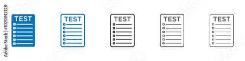 Test icon Isolated flat vector in outline