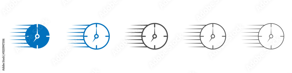 Time fast icon Isolated flat vector in outline Time fast icon Isolated flat vector in outline