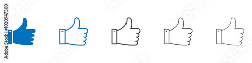 Thumb icon Isolated flat vector in outline