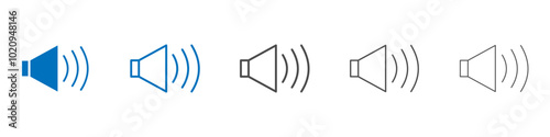 Volume icon Isolated flat vector in outline