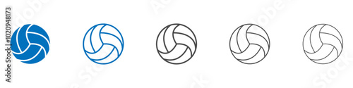 Volley ball icon Isolated flat vector in outline