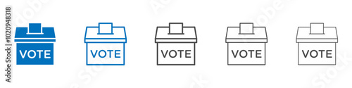 Voting icon Isolated flat vector in outline