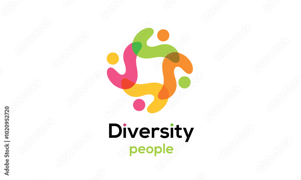 diversity people team family colourful logo vector icon symbol diversity people team family colourful logo vector icon symbol