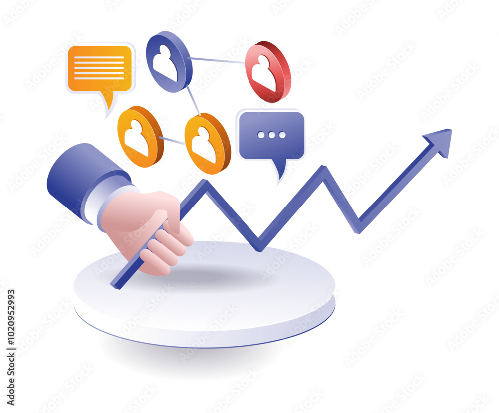 Hands holding the development of business networks Hands holding the development of business networks