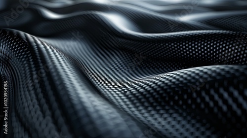 Wavy Black Carbon Fiber Texture