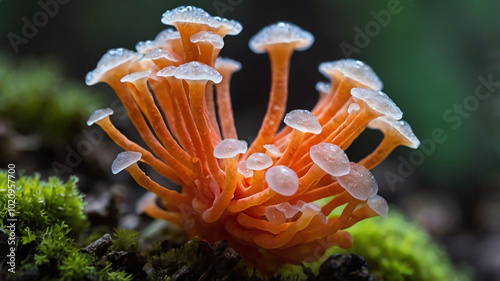 macro of a delicate coral fungus photo