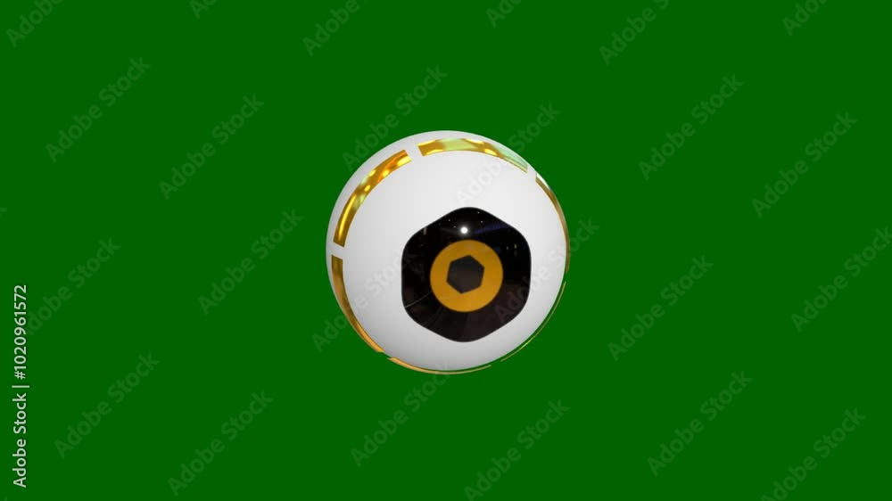 Scan the area for surveillance camera on green screen background. Can be used in technology background or security work.  Animation Seamless loop, 3D Render