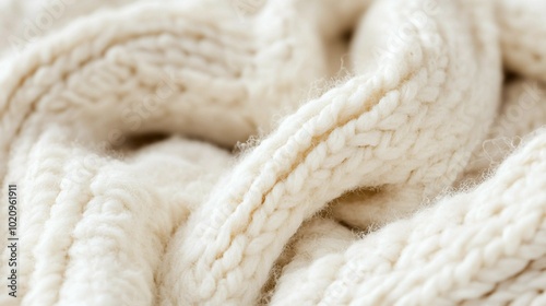 Soft White Wool Texture Captured in Stunning Closeup Photography Highlighting Fluffy Fibers and Warm Fabric 