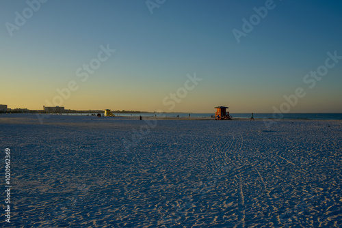 Saint Petersburgh morning beach stroll photo