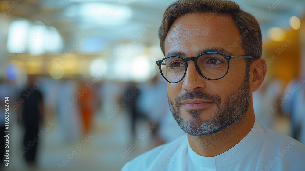 Obraz premium portrait of a man at the railway station