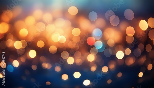 Bokeh lumineux dans la nuit