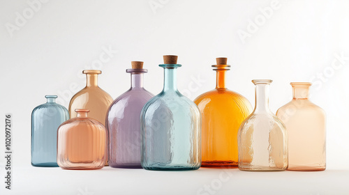 Wallpaper Mural A group of colorful glass bottles Torontodigital.ca