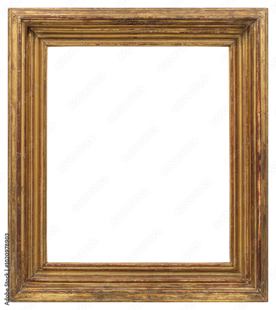 Old shabby wooden picture frame. In PNG format on a transparent background. Old shabby wooden picture frame. In PNG format on a transparent background.