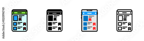 Set of Bookmark Icon