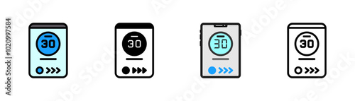 Set of Battery Icon