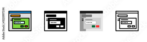 Set of Pin Icon