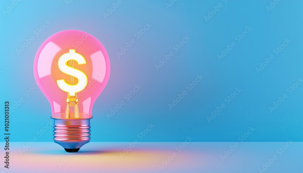 A vibrant light bulb with a dollar symbol glows against a blue background, representing innovative financial ideas or investment concepts. A vibrant light bulb with a dollar symbol glows against a blue background, representing innovative financial ideas or investment concepts.