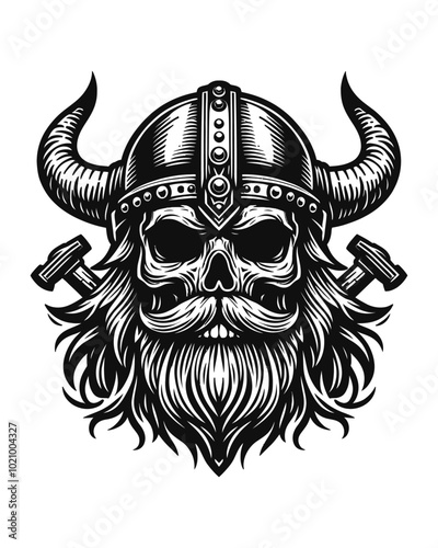 Viking Skull Head