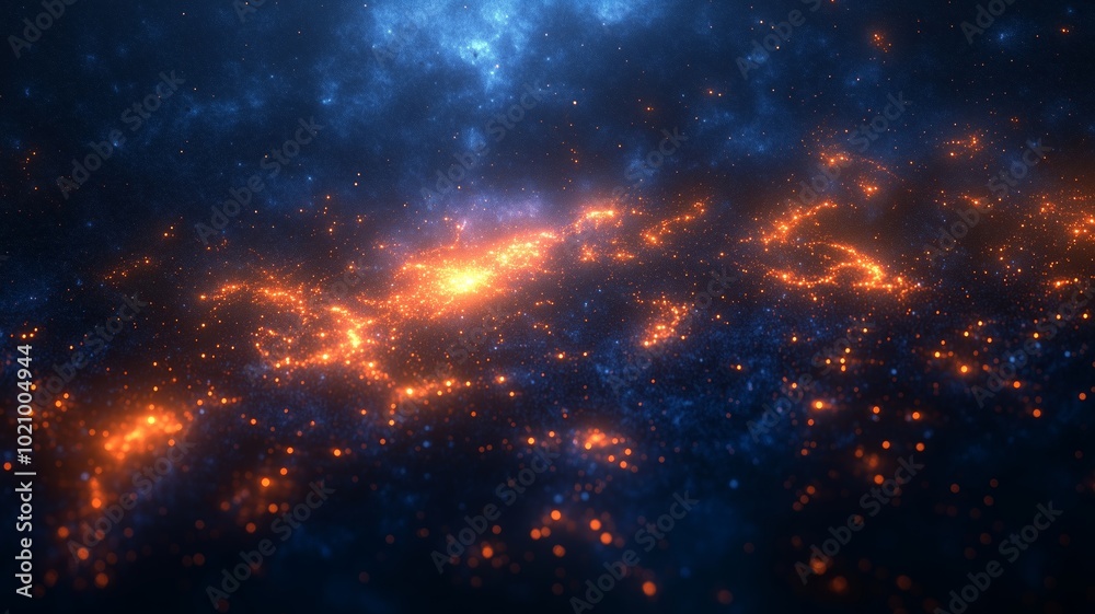 Glowing Cosmic Energy in a Deep Space Nebula - Made with Generative AI Glowing Cosmic Energy in a Deep Space Nebula - Made with Generative AI