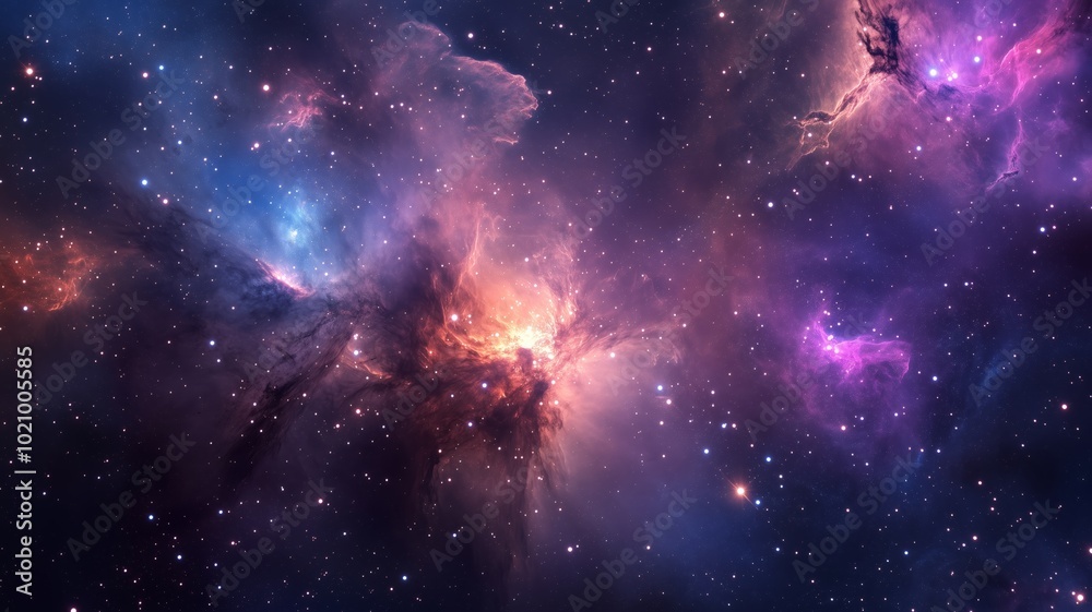 Celestial Landscape of Nebula and Stars - Made with Generative AI Celestial Landscape of Nebula and Stars - Made with Generative AI